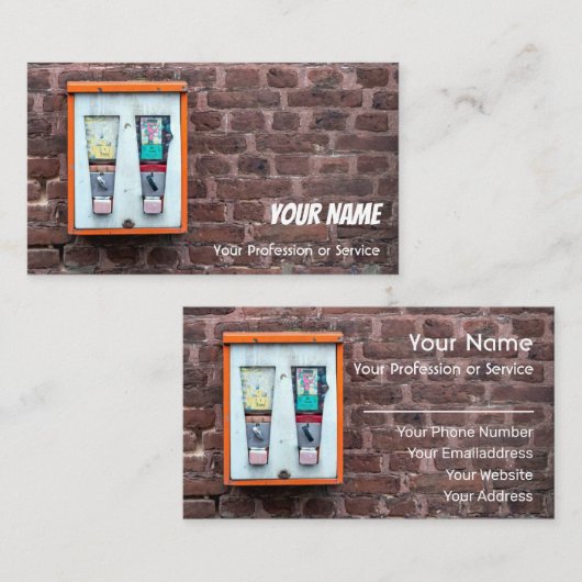 レトロ-Charmeヴィンテージ名刺(patina付き) 名刺 (正面/裏面)