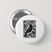 レトロ F カウ F カラス 楽しい言葉 メメデザイン 缶バッジ (正面&裏面)