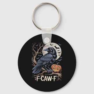 レトロ F-Caw-F 鳥 カラス 面白い カラス 鳥 鳴き声 グランジ キーホルダー