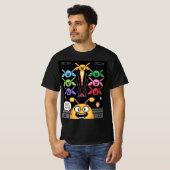レトロ Galaga Galagans Tシャツ - フォーメーションを信じろ (正面フル)