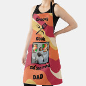 レトロ「Groovy調理師ワン素晴らしいパパ」のパターンと写真 エプロン (インサイチュ)