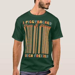 レトロ I ピギーバックした ピザ生地冷凍庫 ピザ Tシャツ