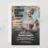レトロ Let Us Eat Cake - フランスのブライズシャワー 招待状 (正面)