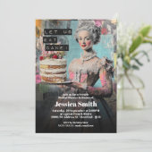 レトロ Let Us Eat Cake - フランスのブライズシャワー 招待状 (スタンド正面)