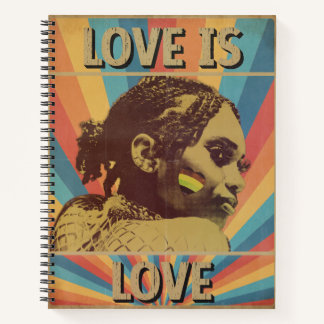 レトロ Love is Love LGBTQ+ プライド ノートブック