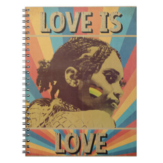 レトロ Love is Love LGBTQ+ プライド ノートブック