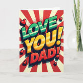 レトロ LOVE You Dad カード (正面)