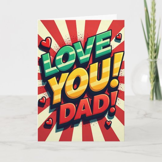 レトロ LOVE You Dad カード (正面)