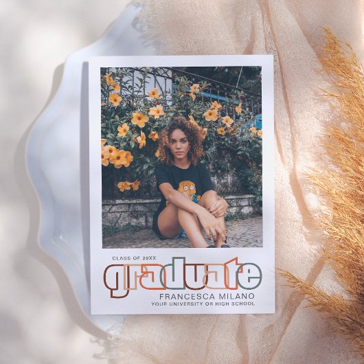 レトロ | Maroon Graduate 2023写真お知らせ 招待状