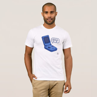 レトロ Nintendo ゲームボーイアドバンスSP 青 ピクセルアート Tシャツ