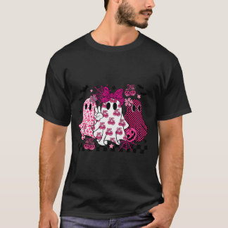 レトロ NK ヒョウ柄 カボチャ 幽霊 ハロウィン 女性 ギル Tシャツ