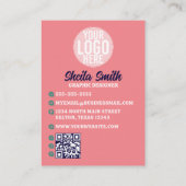 レトロ「Thank You」タイポグラフィクール配色 名刺 (裏面)