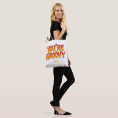 レトロ You're So Groovy 名前入り 70年代 トートバッグ (モデル)