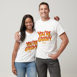 レトロ You're So Groovy 名前入り 70年代 Tシャツ