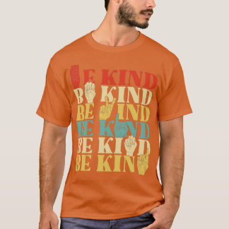 レトロAろう女性のための親切な手話シャツ Tシャツ