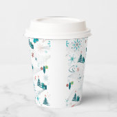 レトロAゴークリスマス紙カップ 紙コップ (左)