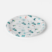 レトロAゴークリスマス ペーパープレート (アングル)