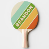 レトロABCはっきりした通りストライプの（名前） 卓球ラケット (裏面)