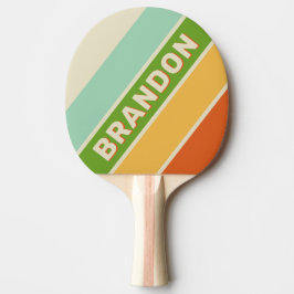 レトロABCはっきりした通りストライプの(名前) 卓球ラケット