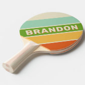 レトロABCはっきりした通りストライプの（名前） 卓球ラケット (正面アングル)