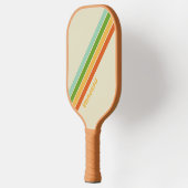 レトロABC通りストライプの（名前） ピックルボールラケット (左)