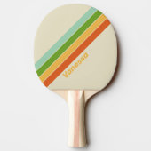レトロABC通りストライプの（名前） 卓球ラケット (裏面)