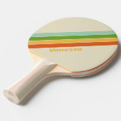 レトロABC通りストライプの（名前） 卓球ラケット (正面アングル)