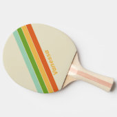 レトロABC通りストライプの（名前） 卓球ラケット (横)