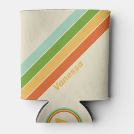 レトロABC通りストライプ名 缶クーラー