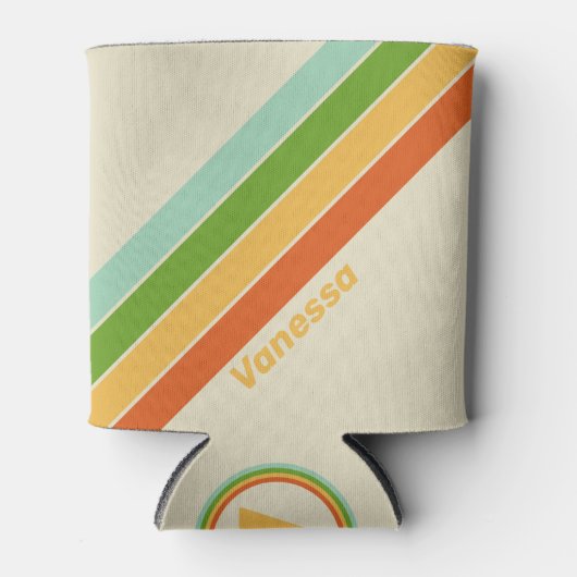 レトロABC通りストライプ名 缶クーラー (正面)