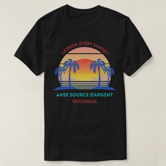 レトロAnseソースDArgentビーチすべての太陽を大切にする Tシャツ (デザイン正面)