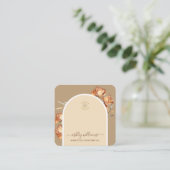 レトロArchスクリプトバラジュエリー表示 スクエア名刺 (スタンド正面)