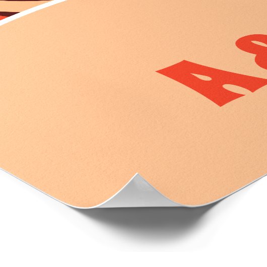 レトロArch & 70s Pattern Groovy結婚's Welcome ポスター (角)