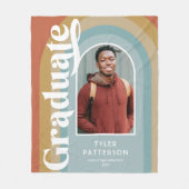 レトロArch Photo 2025卒業 フリースブランケット (正面)