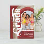 レトロArch Photo 2025 Red Joint Graduation Party 招待状 (スタンド正面)