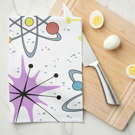 レトロatomic.png キッチンタオル (四つ折り)