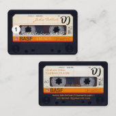 レトロAudiotapeカセット80s DJ名刺 名刺 (正面/裏面)