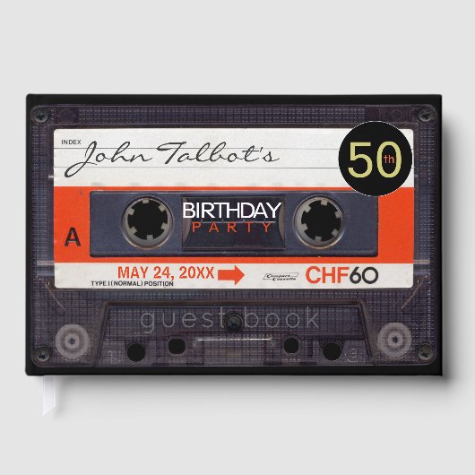 レトロAudiotape S 50th誕生日パーティーHCGB2 ゲストブック (正面)