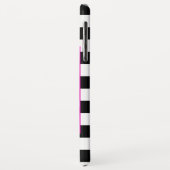 レトロB&Wチェッカーボード、ヒップスターキャットパーソナライズされた、 Case-Mate iPhoneケース (裏面/左)