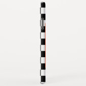 レトロB&Wチェッカーボード、ヒップスターパパーソナライズされたグ、 Case-Mate iPhoneケース (裏面/右)