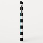 レトロB&Wチェッカーボード、ヒップスターベアパーソナライズされた、 Case-Mate iPhoneケース (裏面/左)