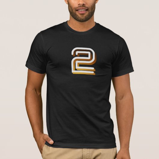 レトロBBC2テレビidentのロゴ Tシャツ (正面)