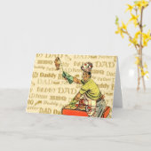 レトロBBQパパ カード (黄色い花)