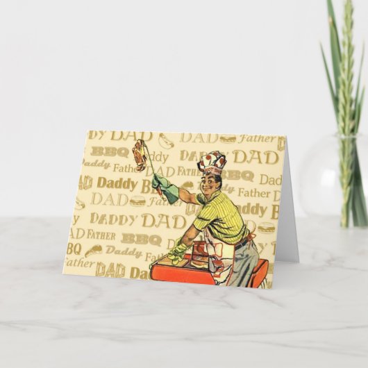レトロBBQパパ カード (正面)