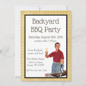 レトロBBQパーティの招待状 招待状 (正面)