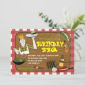 レトロBBQパーティの招待状 招待状 (スタンド正面)