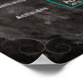 レトロBlackboardの要素の周期表 ポスター (角)