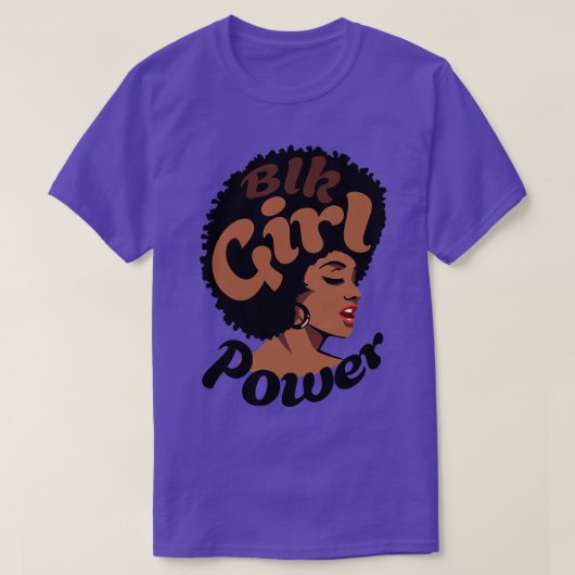 レトロBLK GRL PWR Tシャツ (デザイン正面)