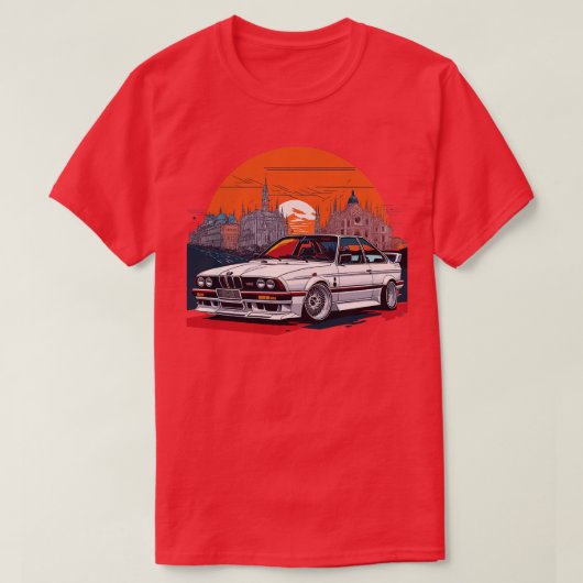レトロBMW E30 M3 Tシャツ (デザイン正面)