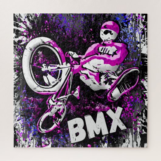 レトロBMXバイクパズル- BMXパズルトリックジャンプ ジグソーパズル (縦)